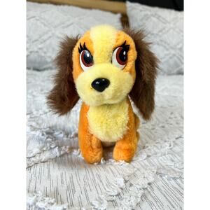 Vintage Disneyland Walt Disney World Lady and The Tramp Plush Toy Dog 7inch